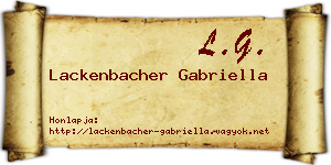 Lackenbacher Gabriella névjegykártya
